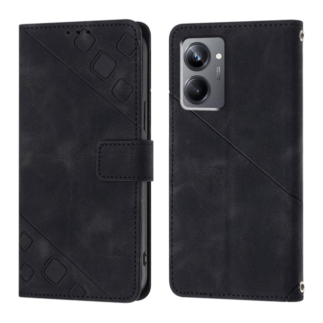 Skin-feel Embossed Leather Phone Case, For Realme 10 Pro, For Realme C11, For Realme C33, For Realme GT2 Explorer Master