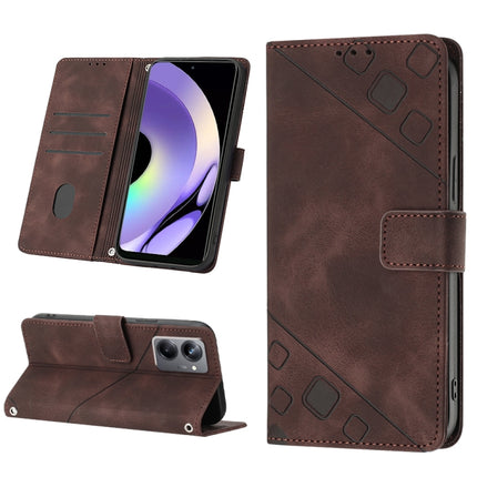 Skin-feel Embossed Leather Phone Case, For Realme 10 Pro, For Realme C11, For Realme C33, For Realme GT2 Explorer Master