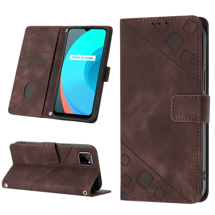 Skin-feel Embossed Leather Phone Case, For Realme 10 Pro, For Realme C11, For Realme C33, For Realme GT2 Explorer Master