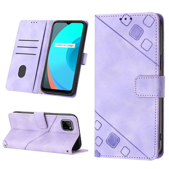 Skin-feel Embossed Leather Phone Case, For Realme 10 Pro, For Realme C11, For Realme C33, For Realme GT2 Explorer Master