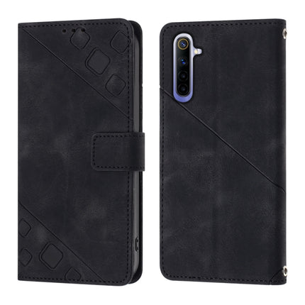 Skin-feel Embossed Leather Phone Case, For Realme 6, For Realme 6 Pro, For OPPO Reno5 A, For OPPO Reno9 Pro+