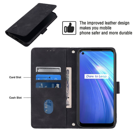 Skin-feel Embossed Leather Phone Case, For Realme 6, For Realme 6 Pro, For OPPO Reno5 A, For OPPO Reno9 Pro+