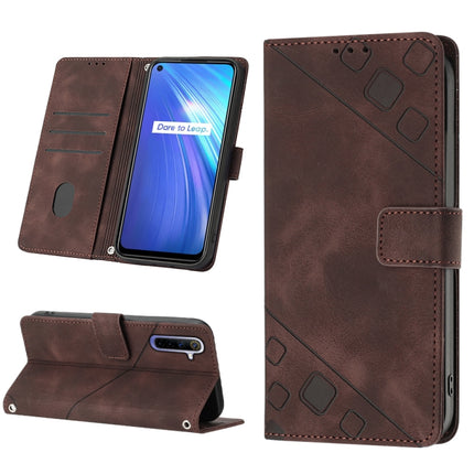 Skin-feel Embossed Leather Phone Case, For Realme 6, For Realme 6 Pro, For OPPO Reno5 A, For OPPO Reno9 Pro+