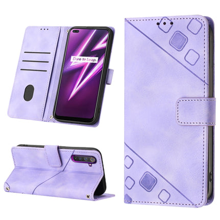 Skin-feel Embossed Leather Phone Case, For Realme 6, For Realme 6 Pro, For OPPO Reno5 A, For OPPO Reno9 Pro+