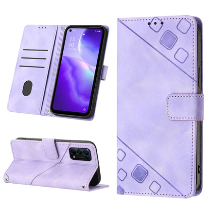 Skin-feel Embossed Leather Phone Case, For Realme 6, For Realme 6 Pro, For OPPO Reno5 A, For OPPO Reno9 Pro+