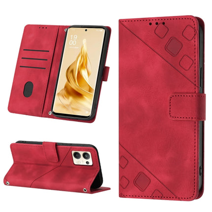 Skin-feel Embossed Leather Phone Case, For Realme 6, For Realme 6 Pro, For OPPO Reno5 A, For OPPO Reno9 Pro+
