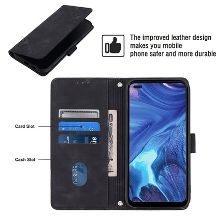 Skin-feel Embossed Leather Phone Case, For OPPO Reno4, For OPPO Reno5 4G / Reno5 5G, For OPPO Reno6 4G, For OPPO Reno8 T 5G/A1 Pro 5G Global