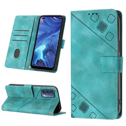 Skin-feel Embossed Leather Phone Case, For OPPO Reno4, For OPPO Reno5 4G / Reno5 5G, For OPPO Reno6 4G, For OPPO Reno8 T 5G/A1 Pro 5G Global