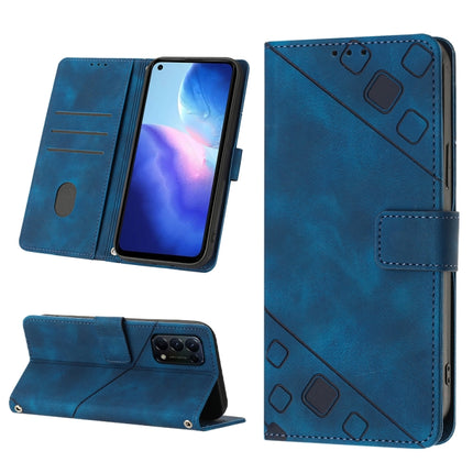 Skin-feel Embossed Leather Phone Case, For OPPO Reno4, For OPPO Reno5 4G / Reno5 5G, For OPPO Reno6 4G, For OPPO Reno8 T 5G/A1 Pro 5G Global