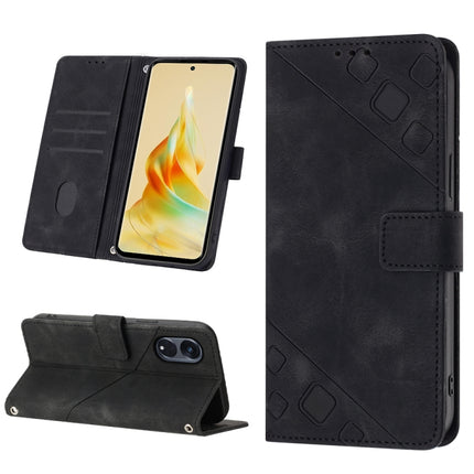 Skin-feel Embossed Leather Phone Case, For OPPO Reno4, For OPPO Reno5 4G / Reno5 5G, For OPPO Reno6 4G, For OPPO Reno8 T 5G/A1 Pro 5G Global