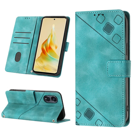 Skin-feel Embossed Leather Phone Case, For OPPO Reno4, For OPPO Reno5 4G / Reno5 5G, For OPPO Reno6 4G, For OPPO Reno8 T 5G/A1 Pro 5G Global