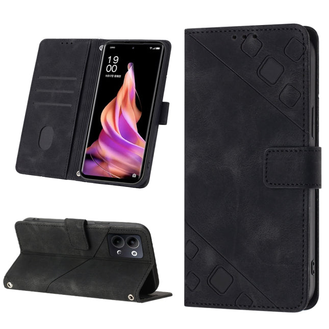 Skin-feel Embossed Leather Phone Case, For OPPO Reno9 5G／Reno9 Pro 5G, For Xiaomi Redmi 6 Pro / A2 Lite, For Xiaomi Redmi Note 12 Pro+ Global / Redmi Note 12 Explorer, For Xiaomi 13 Lite 5G