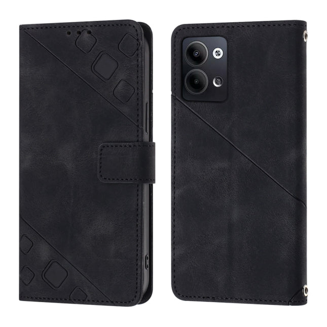 Skin-feel Embossed Leather Phone Case, For OPPO Reno9 5G／Reno9 Pro 5G, For Xiaomi Redmi 6 Pro / A2 Lite, For Xiaomi Redmi Note 12 Pro+ Global / Redmi Note 12 Explorer, For Xiaomi 13 Lite 5G