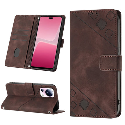 Skin-feel Embossed Leather Phone Case, For OPPO Reno9 5G／Reno9 Pro 5G, For Xiaomi Redmi 6 Pro / A2 Lite, For Xiaomi Redmi Note 12 Pro+ Global / Redmi Note 12 Explorer, For Xiaomi 13 Lite 5G