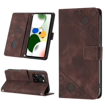 Skin-feel Embossed Leather Phone Case, For Xiaomi Poco X5 5G, For Xiaomi Poco X5 Pro 5G / Redmi Note 12 Pro Speed, For Sony XPreia ACE  III, For Sony XPreia 5 IV