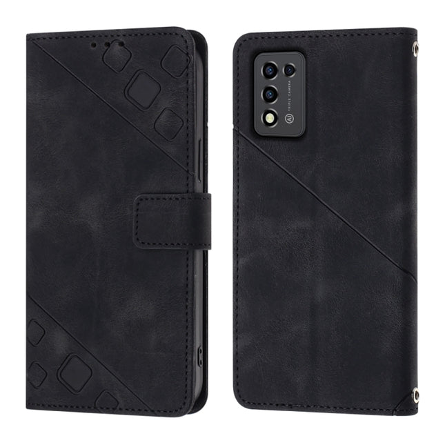 Skin-feel Embossed Leather Phone Case, For ZTE Libero 5G III