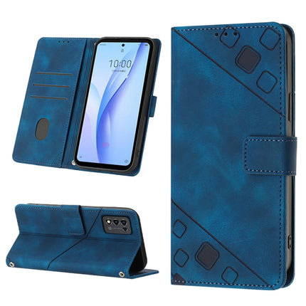 Skin-feel Embossed Leather Phone Case, For ZTE Libero 5G III