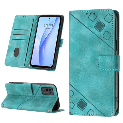 Skin-feel Embossed Leather Phone Case, For ZTE Libero 5G III