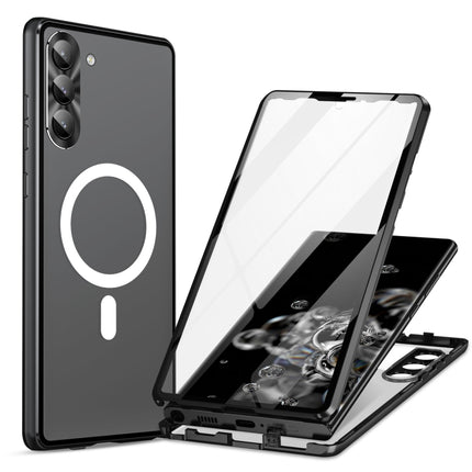 HD Full Cover Magsafe Magnetic Metal Tempered Glass Phone Case, For Samsung Galaxy S23+ 5G, For Samsung Galaxy S23 5G, For Samsung Galaxy S22+ 5G, For Samsung Galaxy S22 5G, For Samsung Galaxy S21 5G