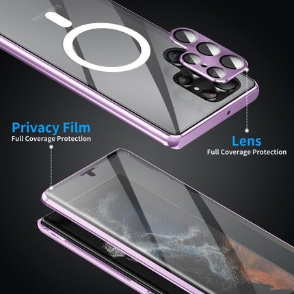 HD Full Cover Magsafe Magnetic Metal Tempered Glass Phone Case, For Samsung Galaxy S23+ 5G, For Samsung Galaxy S23 5G, For Samsung Galaxy S22+ 5G, For Samsung Galaxy S22 5G, For Samsung Galaxy S21 5G