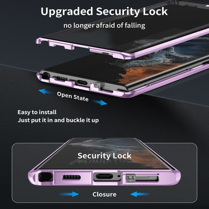 HD Full Cover Magsafe Magnetic Metal Tempered Glass Phone Case, For Samsung Galaxy S23+ 5G, For Samsung Galaxy S23 5G, For Samsung Galaxy S22+ 5G, For Samsung Galaxy S22 5G, For Samsung Galaxy S21 5G