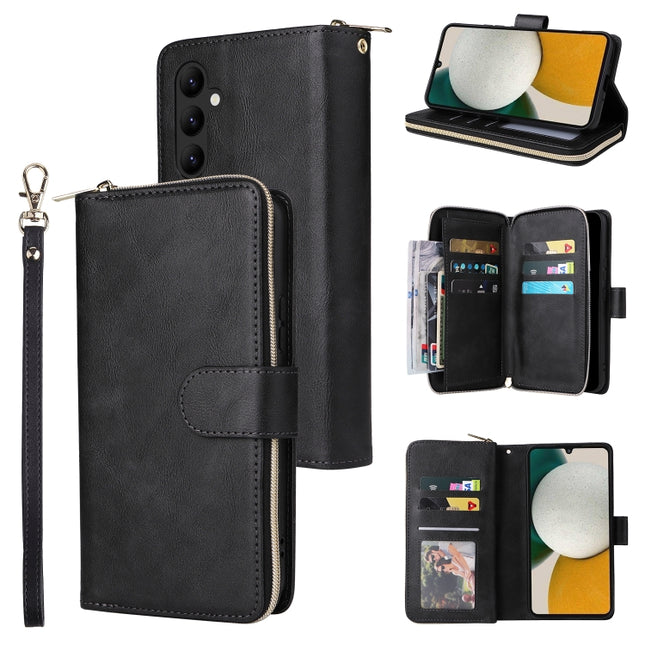 9 Card Slots Zipper Wallet Bag Leather Phone Case, For Samsung Galaxy A34, For Samsung Galaxy A54, For Xiaomi Redmi Note 12 5G Global / Poco X5, For Xiaomi Redmi Note 12 Pro 5G Speed / Note 12 Pro 5G Global / Poco X5 Pro