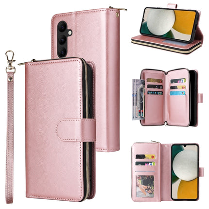 9 Card Slots Zipper Wallet Bag Leather Phone Case, For Samsung Galaxy A34, For Samsung Galaxy A54, For Xiaomi Redmi Note 12 5G Global / Poco X5, For Xiaomi Redmi Note 12 Pro 5G Speed / Note 12 Pro 5G Global / Poco X5 Pro