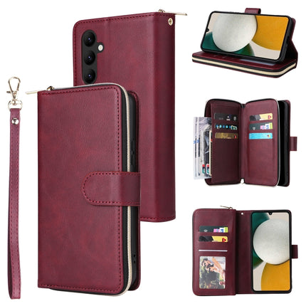 9 Card Slots Zipper Wallet Bag Leather Phone Case, For Samsung Galaxy A34, For Samsung Galaxy A54, For Xiaomi Redmi Note 12 5G Global / Poco X5, For Xiaomi Redmi Note 12 Pro 5G Speed / Note 12 Pro 5G Global / Poco X5 Pro