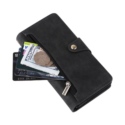 Rivet Buckle 9 Cards Three Fold Leather Phone Case, For Samsung Galaxy A34, For Samsung Galaxy A54, For Xiaomi Redmi Note 12 5G Global / Poco X5, For Xiaomi Redmi Note 12 Pro 5G Speed / Note 12 Pro 5G Global / Poco X5 Pro