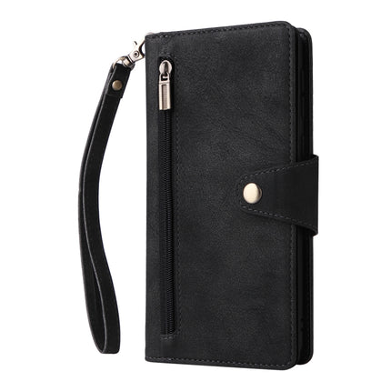 Rivet Buckle 9 Cards Three Fold Leather Phone Case, For Xiaomi Redmi Note 12 Explorer / Note 12 Pro+ Global