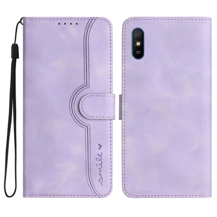 Heart Pattern Skin Feel Leather Phone Case, For Xiaomi Redmi 9/9 Prime/Poco M2, For Xiaomi Redmi 9A/9AT/9i, For Xiaomi Redmi 9C/9C NFC/Poco C3, For Xiaomi Redmi 10A 4G