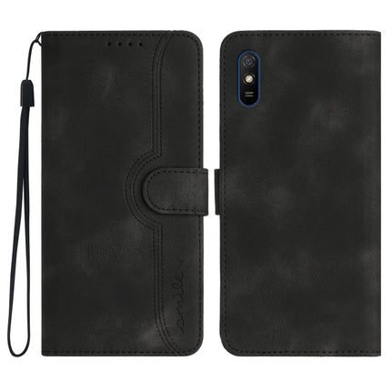 Heart Pattern Skin Feel Leather Phone Case, For Xiaomi Redmi 9/9 Prime/Poco M2, For Xiaomi Redmi 9A/9AT/9i, For Xiaomi Redmi 9C/9C NFC/Poco C3, For Xiaomi Redmi 10A 4G