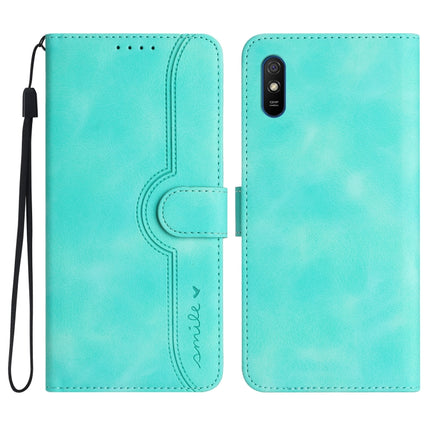 Heart Pattern Skin Feel Leather Phone Case, For Xiaomi Redmi 9/9 Prime/Poco M2, For Xiaomi Redmi 9A/9AT/9i, For Xiaomi Redmi 9C/9C NFC/Poco C3, For Xiaomi Redmi 10A 4G