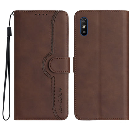 Heart Pattern Skin Feel Leather Phone Case, For Xiaomi Redmi 9/9 Prime/Poco M2, For Xiaomi Redmi 9A/9AT/9i, For Xiaomi Redmi 9C/9C NFC/Poco C3, For Xiaomi Redmi 10A 4G