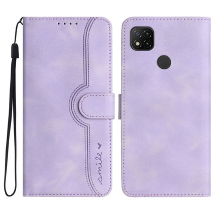 Heart Pattern Skin Feel Leather Phone Case, For Xiaomi Redmi 9/9 Prime/Poco M2, For Xiaomi Redmi 9A/9AT/9i, For Xiaomi Redmi 9C/9C NFC/Poco C3, For Xiaomi Redmi 10A 4G