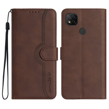 Heart Pattern Skin Feel Leather Phone Case, For Xiaomi Redmi 9/9 Prime/Poco M2, For Xiaomi Redmi 9A/9AT/9i, For Xiaomi Redmi 9C/9C NFC/Poco C3, For Xiaomi Redmi 10A 4G