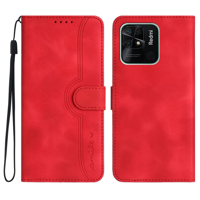 Heart Pattern Skin Feel Leather Phone Case, For Xiaomi Redmi 10C 4G Global/10 India/10 Power, For Xiaomi Redmi A1+, For Xiaomi Redmi Note 7, For Xiaomi Redmi Note 8