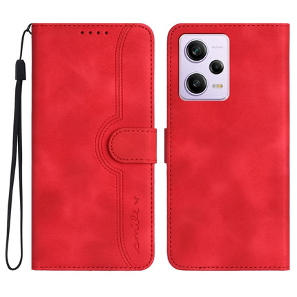 Heart Pattern Skin Feel Leather Phone Case, For Xiaomi Redmi Note 12 5G, For Xiaomi Redmi Note 12 Pro 5G, For Xiaomi Redmi Note 12 Pro+ 5G, For Xiaomi 11T/11T Pro