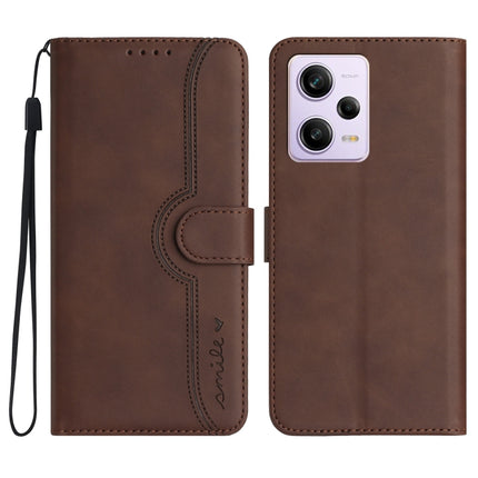 Heart Pattern Skin Feel Leather Phone Case, For Xiaomi Redmi Note 12 5G, For Xiaomi Redmi Note 12 Pro 5G, For Xiaomi Redmi Note 12 Pro+ 5G, For Xiaomi 11T/11T Pro