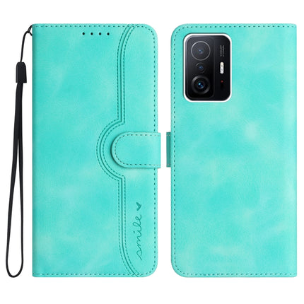 Heart Pattern Skin Feel Leather Phone Case, For Xiaomi Redmi Note 12 5G, For Xiaomi Redmi Note 12 Pro 5G, For Xiaomi Redmi Note 12 Pro+ 5G, For Xiaomi 11T/11T Pro