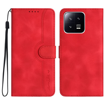 Heart Pattern Skin Feel Leather Phone Case, For Xiaomi 12T/12T Pro/Redmi K50 Ultra, For Xiaomi 13, For Xiaomi 13 Pro, For Xiaomi Civi 2