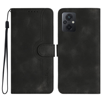 Heart Pattern Skin Feel Leather Phone Case, For Xiaomi Poco M5