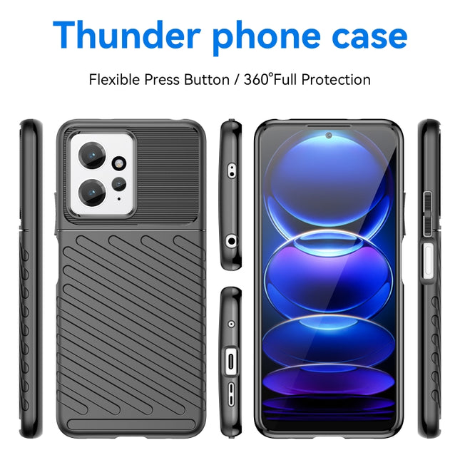 Thunderbolt Shockproof TPU Protective Soft Phone Case, For Xiaomi Redmi Note 12 4G Global