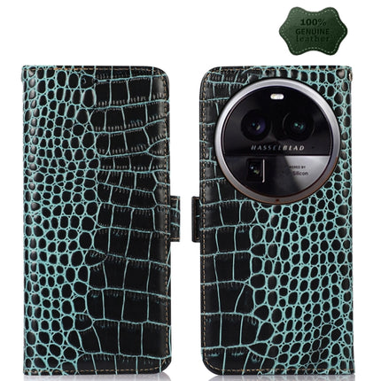 Crocodile Top Layer Cowhide Leather Phone Case, For OPPO Find X6, For OPPO Find X6 Pro, For Xiaomi Redmi Note 12 4G Global