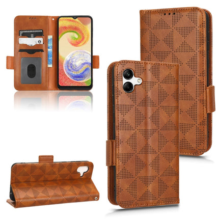 Symmetrical Triangle Leather Phone Case, For Samsung Galaxy A03s 164.2mm, For Samsung Galaxy A03s 166mm, For Samsung Galaxy A04e, For Samsung Galaxy A04