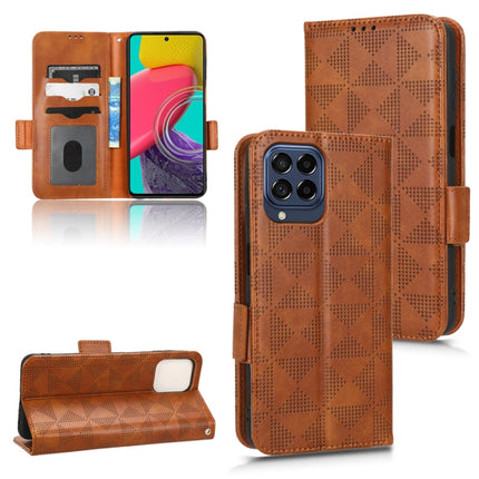Symmetrical Triangle Leather Phone Case, For Samsung Galaxy M53 5G, For Samsung Galaxy S21 Ultra 5G, For Samsung Galaxy S21+ 5G, For Samsung Galaxy S21 5G