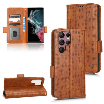 Symmetrical Triangle Leather Phone Case, For Samsung Galaxy S22 Ultra 5G, For Samsung Galaxy S22 5G, For Samsung Galaxy S22+ 5G, For Samsung Galaxy S23+ 5G