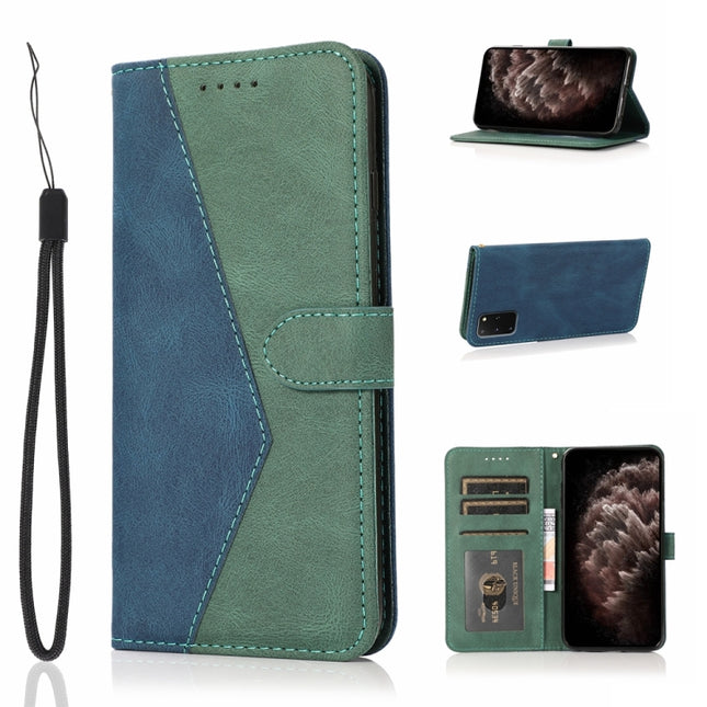 Dual-color Stitching Leather Phone Case, For Samsung Galaxy S20+