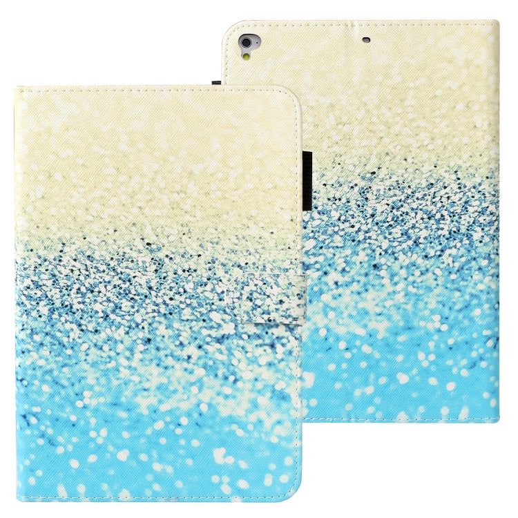 Funda de cuero horizontal pintada con textura cruzada con función de suspensión/activación, ranura para tarjetas, soporte y billetera, para iPad 10.2, iPad Air, iPad Air 2, iPad de 9.7 pulgadas (2017), iPad 9.7 (2018)