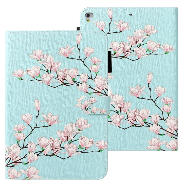 Funda de cuero horizontal pintada con textura cruzada con función de suspensión/activación, ranura para tarjetas, soporte y billetera, para iPad 10.2, iPad Air, iPad Air 2, iPad de 9.7 pulgadas (2017), iPad 9.7 (2018)